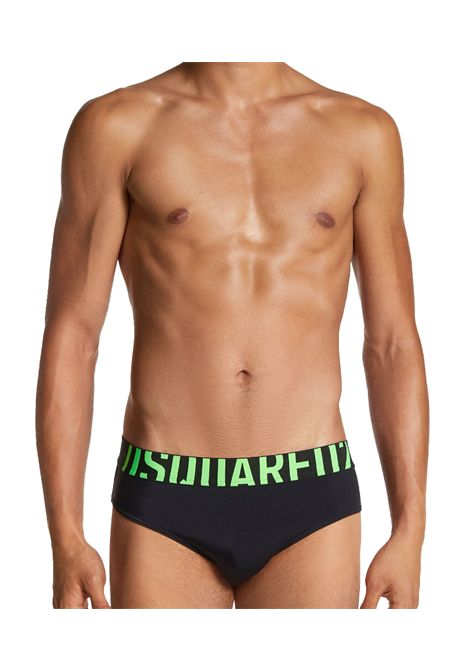 Costume Dsquared2  Swimwear uomo D7B356030004 nero  verde logo vita DSQUARED2 SWIMWEAR | Costumi | D7B356030004